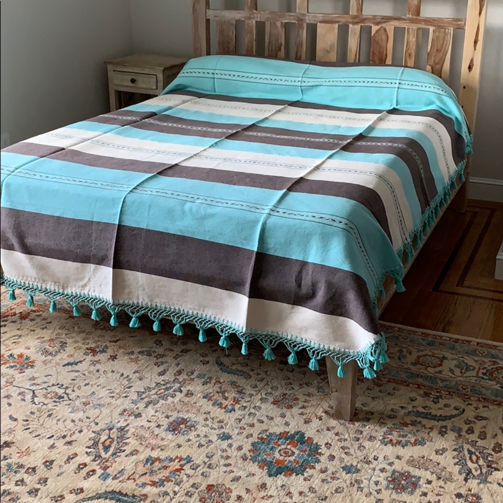 Hand Loom  Full Size Cotton Bedspread